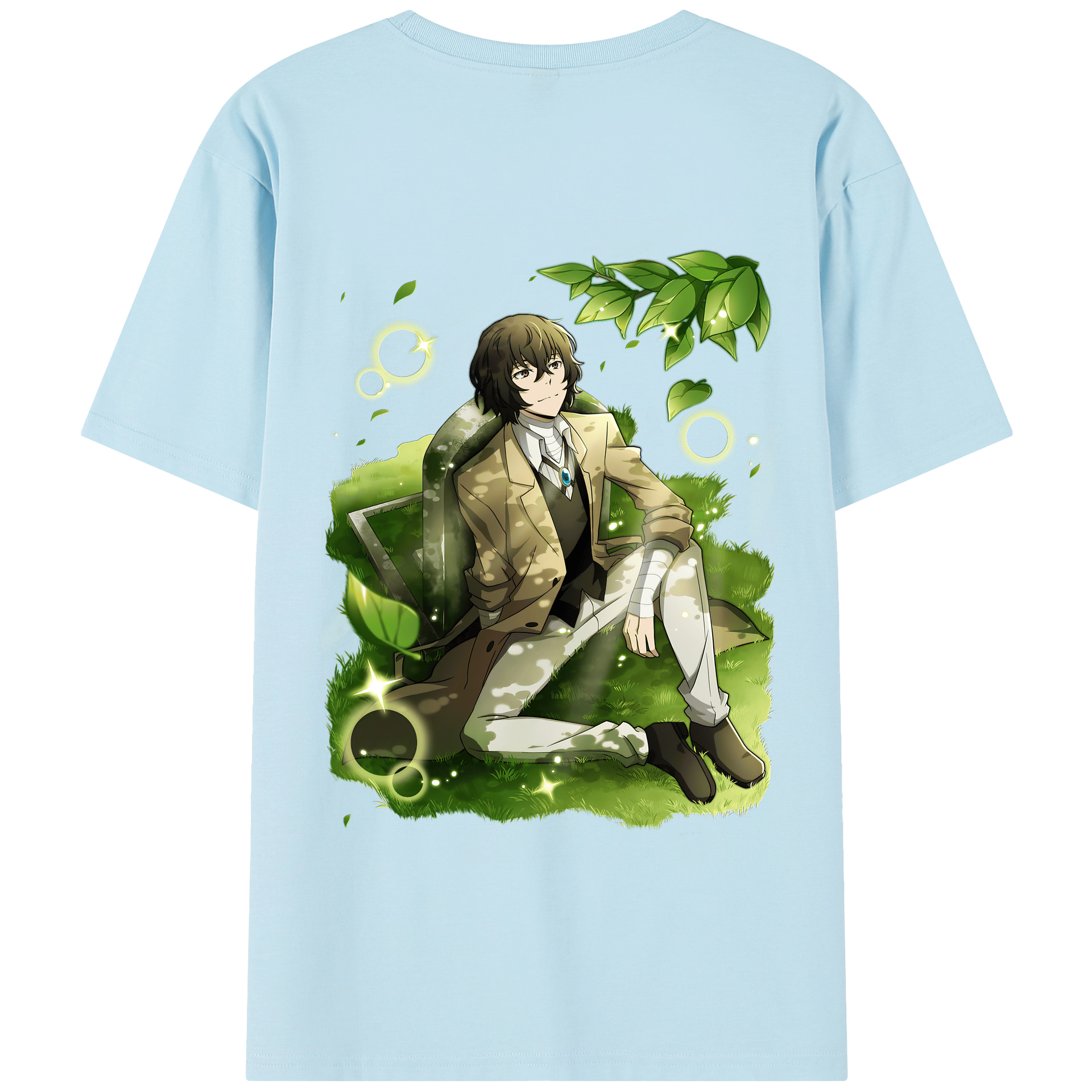 （画像用） 文豪ストレイドッグス Bungo Stray Dogs 綿100％半袖Tシャツ（背面プリント）
